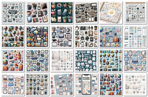 Download Midjourney Prompts for Planner Stickers - Stickers Collection