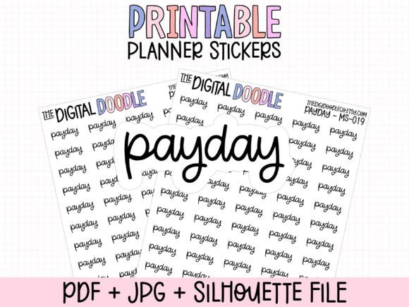 Download Payday Printable Planner Stickers - Stickers Collection