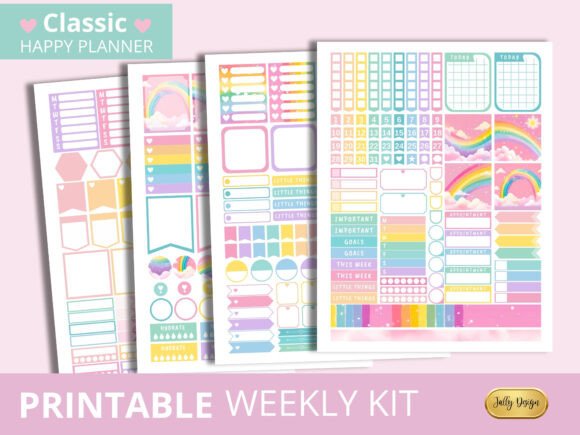 Download Pastel Rainbow Happy Planner Stickers - Stickers Collection