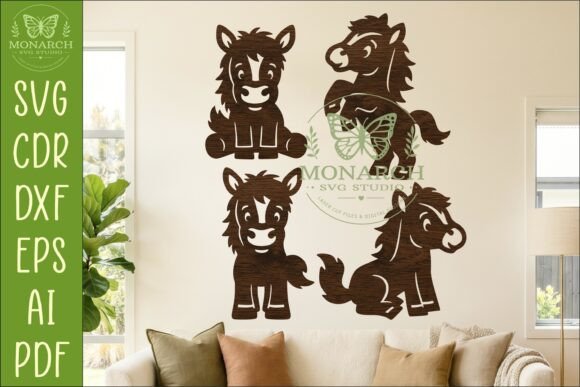 Download Cute Horse Silhouettes SVG Farm Animal 2 - Horse silhouettes Collection