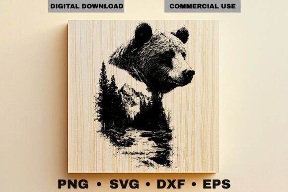 Download Bear Engraving Wildlife SVG Art - Wildlife svg art Collection