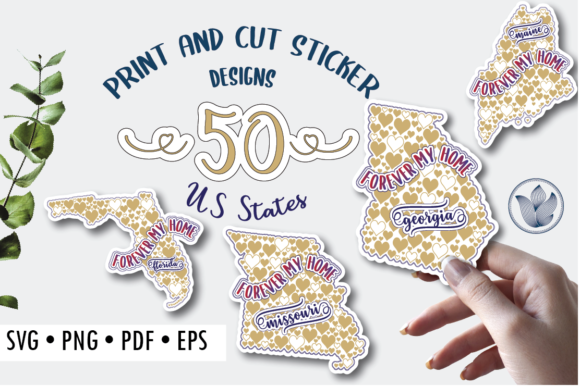 Download Forever My Home US States Stickers Svg - Stickers Collection