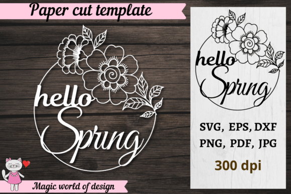 Download Hello Spring Flower Frame, Cricut Svg - Spring Collection