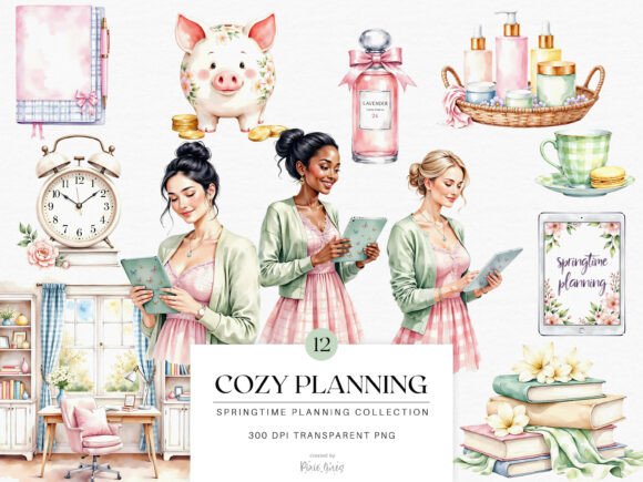 Download Cozy Springtime Planning and Book Lover - Spring Collection