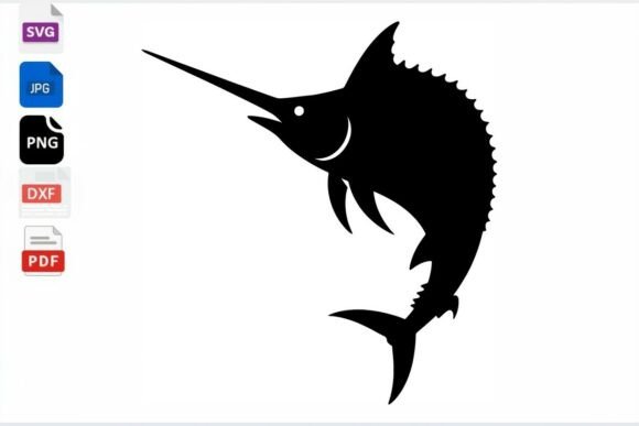 Download Marlin Fish Silhouette SVG DXF PNG - Premium Resources
